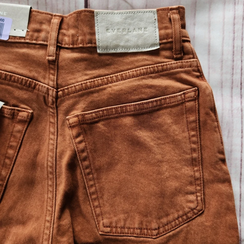 NWT Everlane "The Way-High" Rise Straight Jean Burnt Orange | Women's Size 23 - Picture 11 of 14